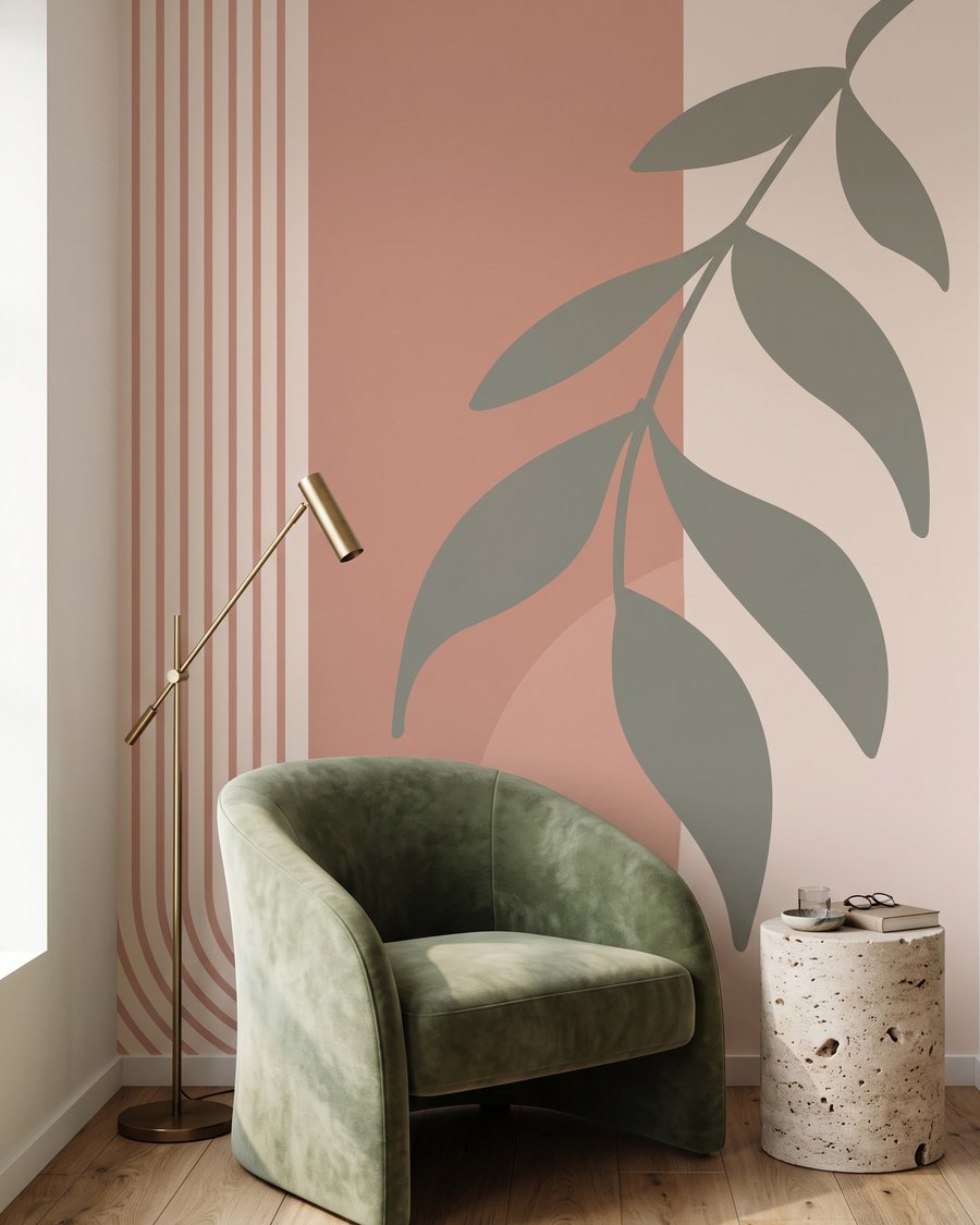 Blattzweig zwischen Bögen — Interieur 4