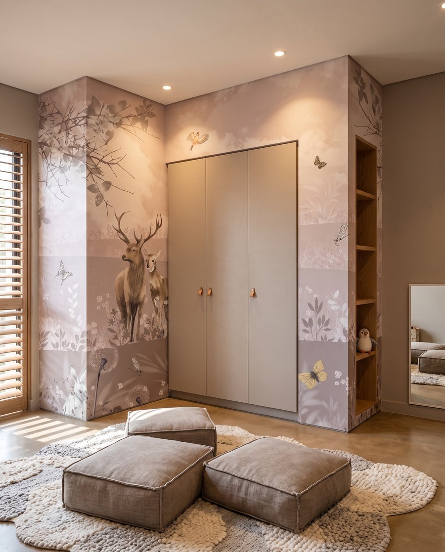 Hirsche auf rosa Wiesen — Interieur 2