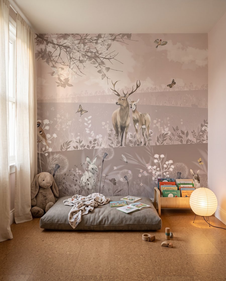 Hirsche auf rosa Wiesen — Interieur 3
