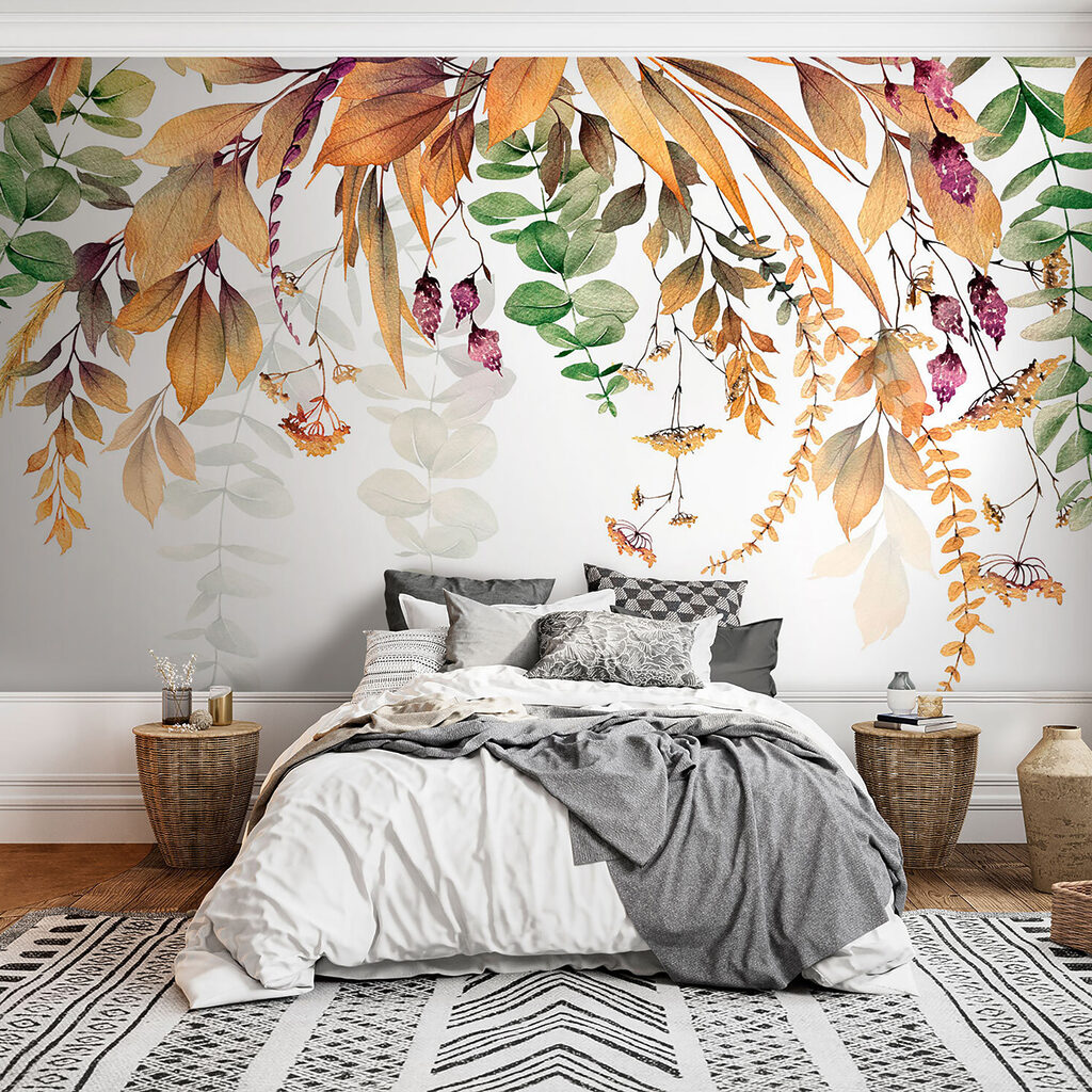 Botanische Eleganz auf Weiß — Interieur 4