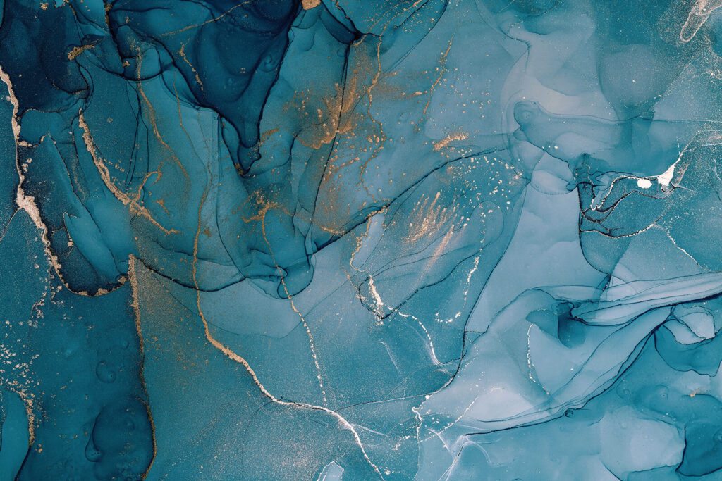 Tiefer blauer Strom — ganzes Design