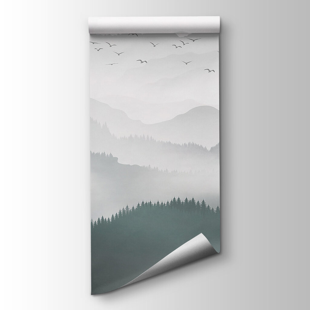 Vögel über der Bergkette — Produktansicht