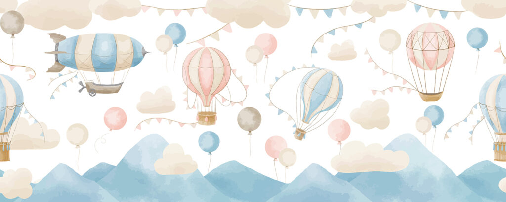 Himmel voller Ballons — ganzes Design