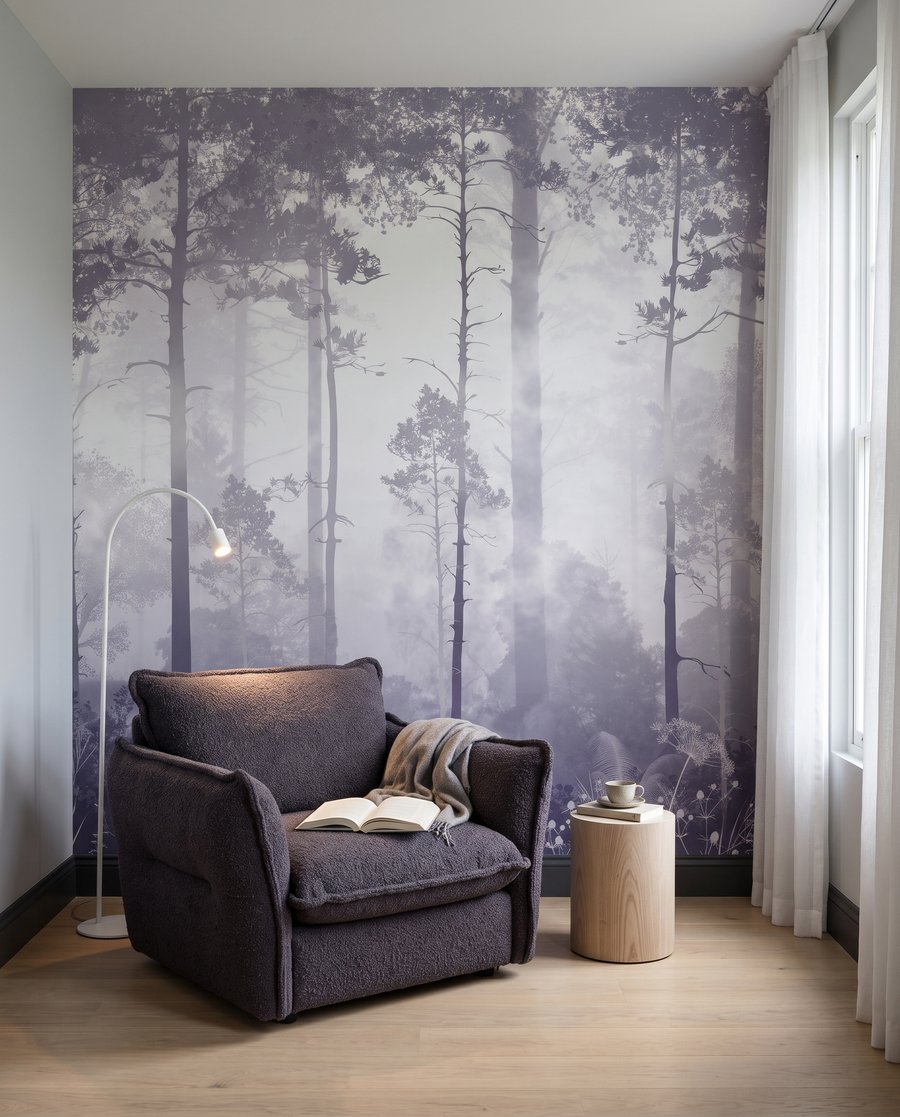 Waldlicht zwischen geraden Stämmen — Interieur 5