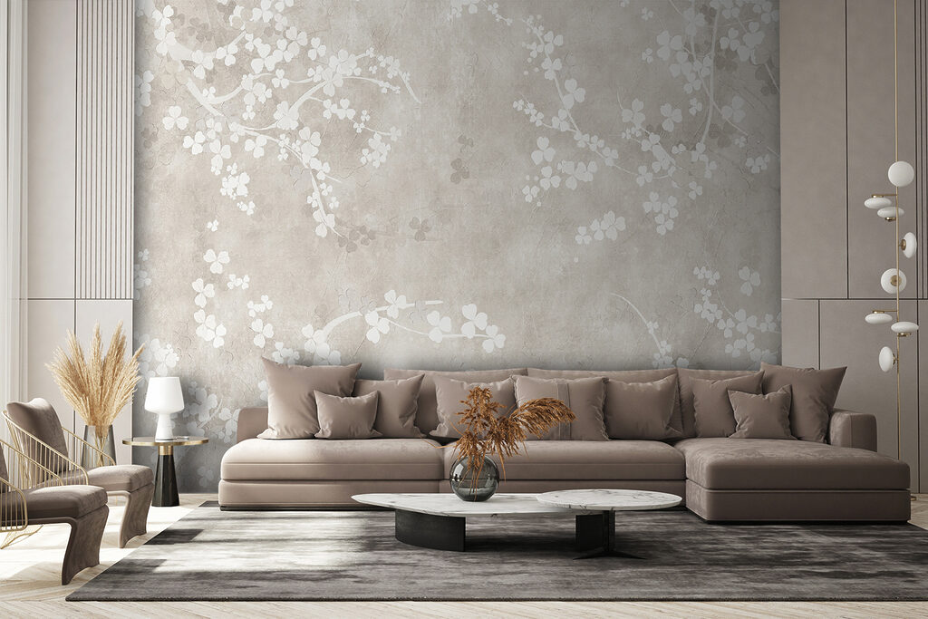 Weiße Blüten auf Patina — Interieur 5