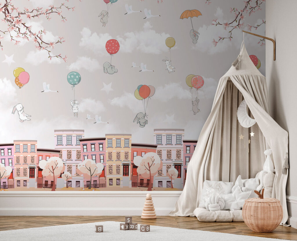 Städtchen mit Ballons — Interieur 1