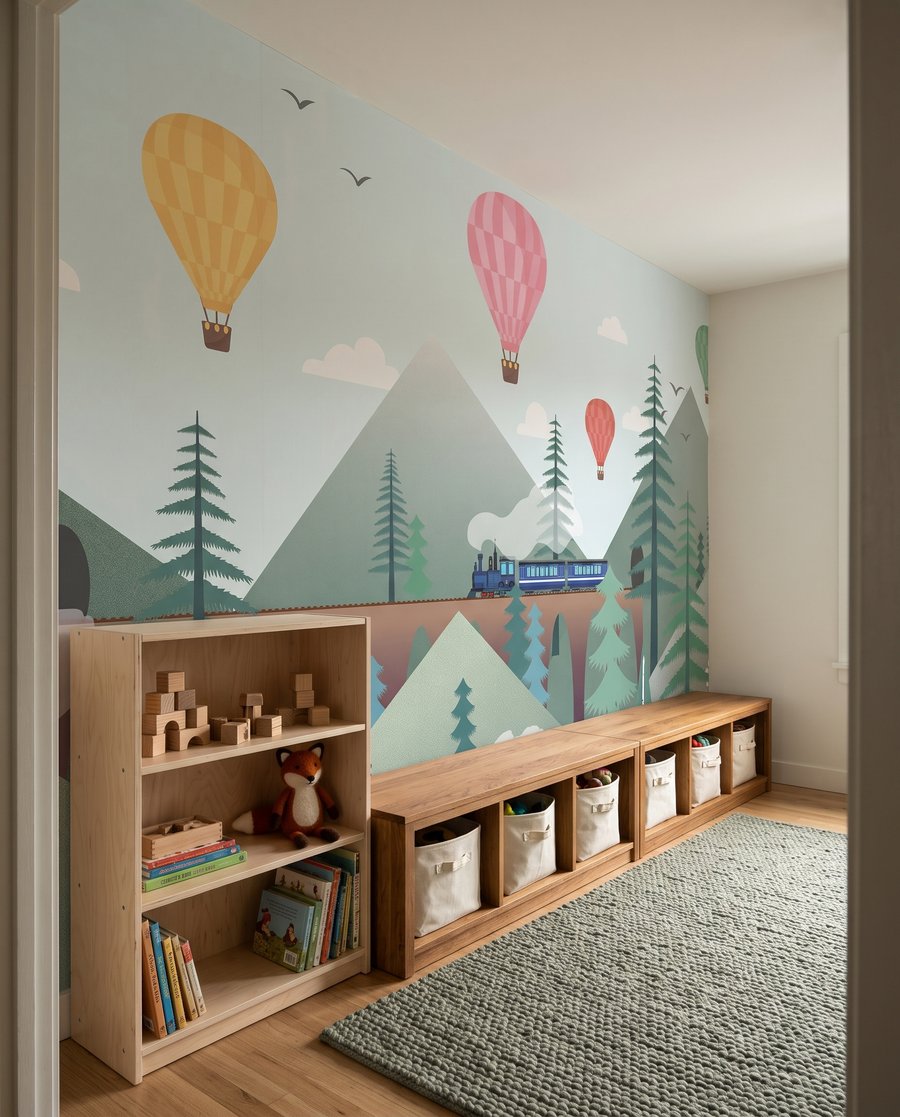 Zug unter bunten Ballons — Interieur 2