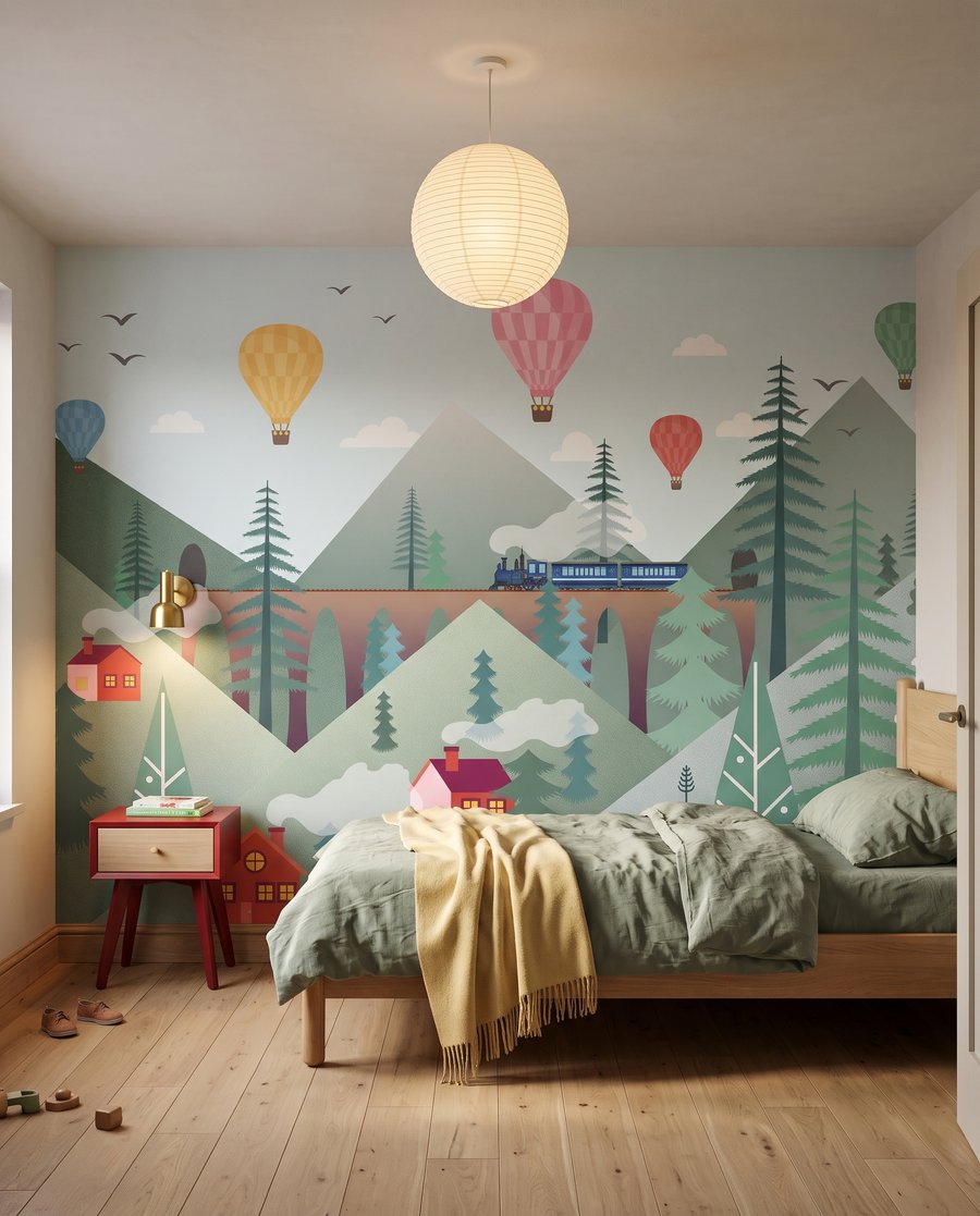 Zug unter bunten Ballons — Interieur 4