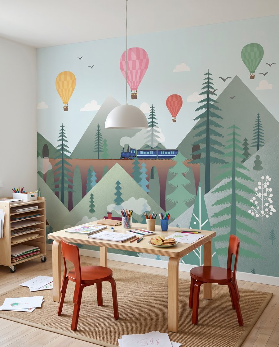 Zug unter bunten Ballons — Interieur 5