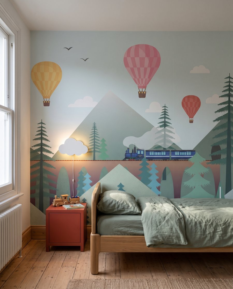 Zug unter bunten Ballons — Interieur 6