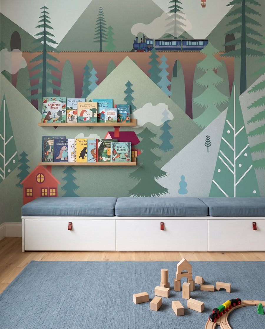 Zug unter bunten Ballons — Interieur 7
