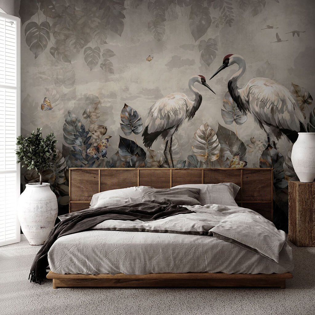 Kraniche zwischen Blättern — Interieur 3