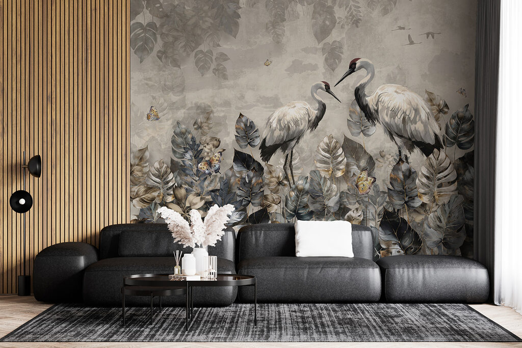 Kraniche zwischen Blättern — Interieur 4