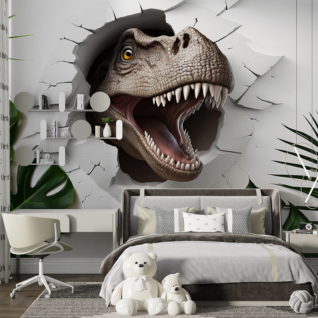 Dinosaurier zwischen grünen Blättern — Interieur 3