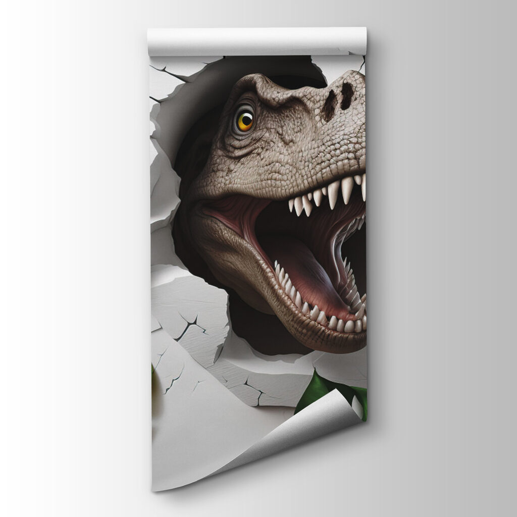 Dinosaurier zwischen grünen Blättern — Produktansicht