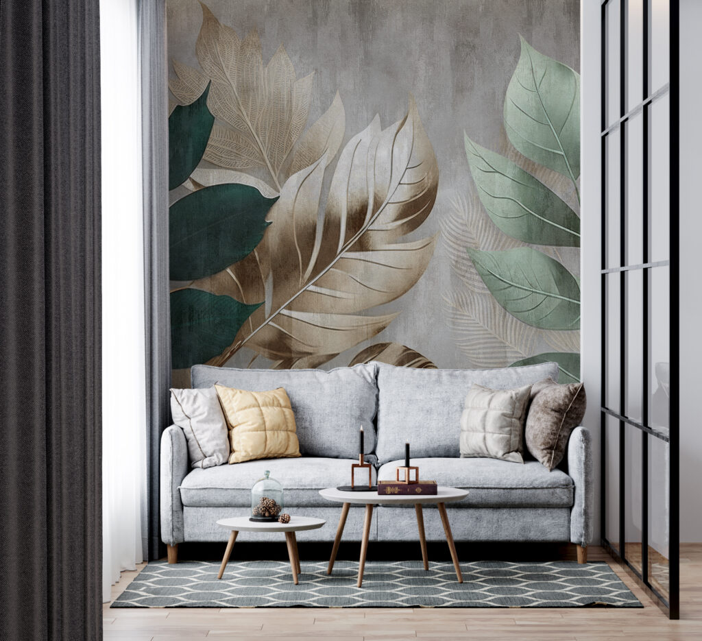 Blätter vor dezentem Grund — Interieur 4