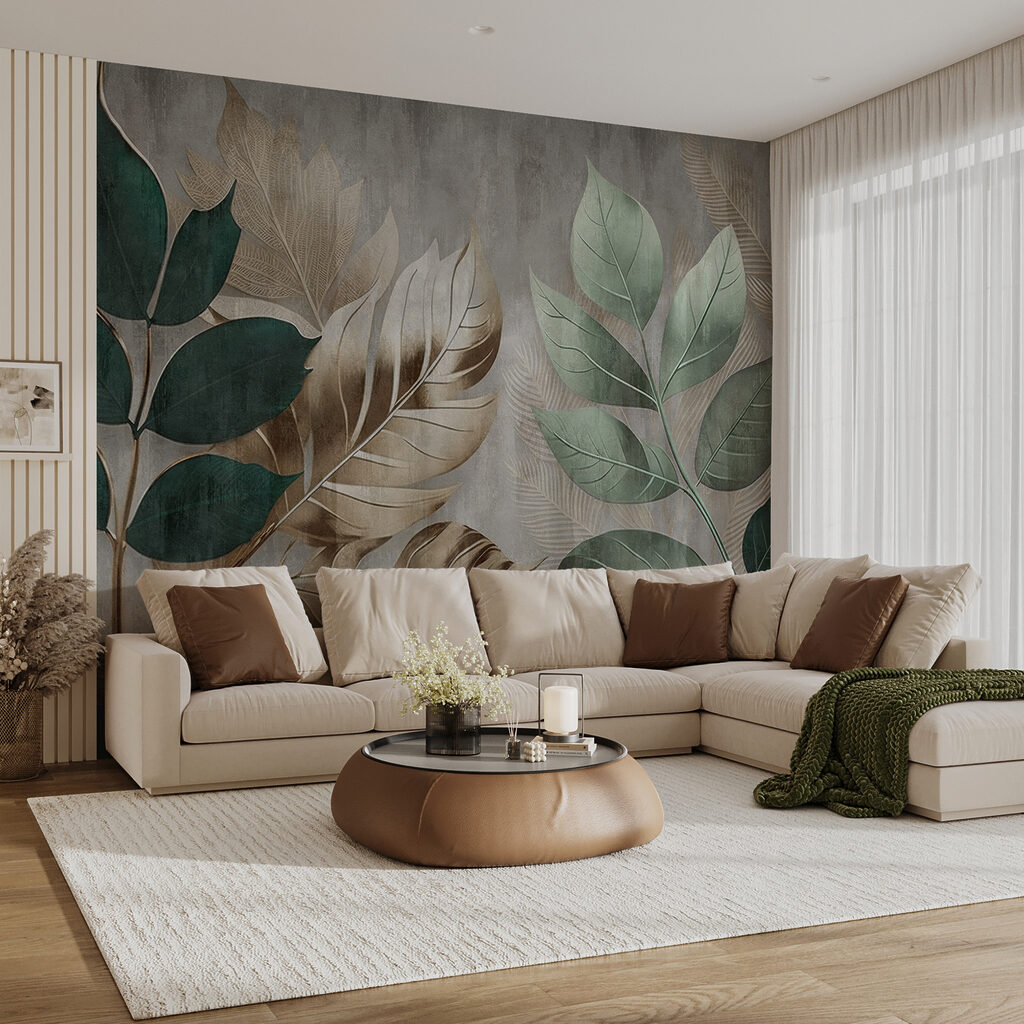 Blätter vor dezentem Grund — Interieur 11