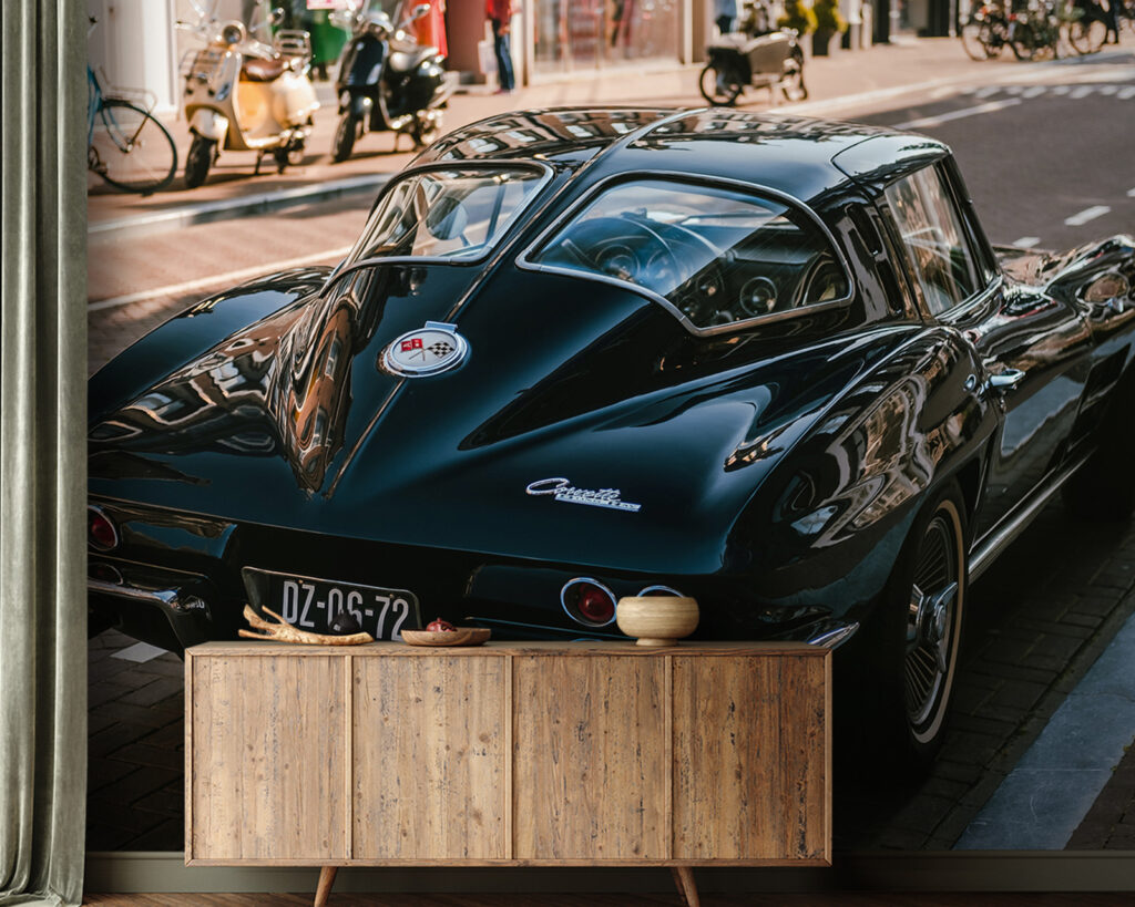 Schwarzer Oldtimer — Interieur 1
