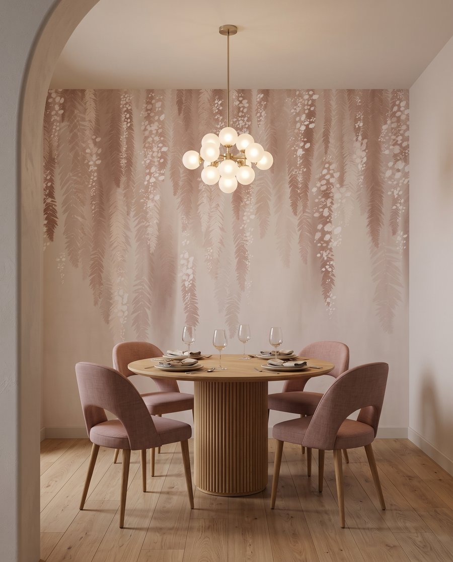 Blütengirlanden in Zartrosa — Interieur 7