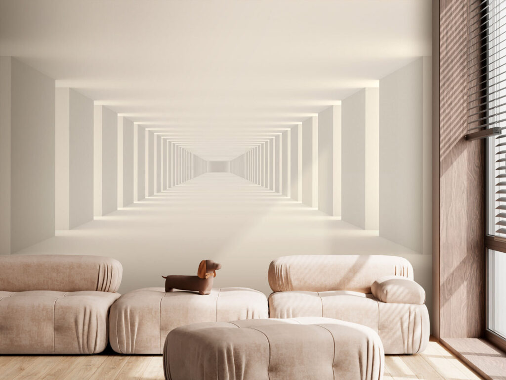 Gang ins Licht in einem Interieur