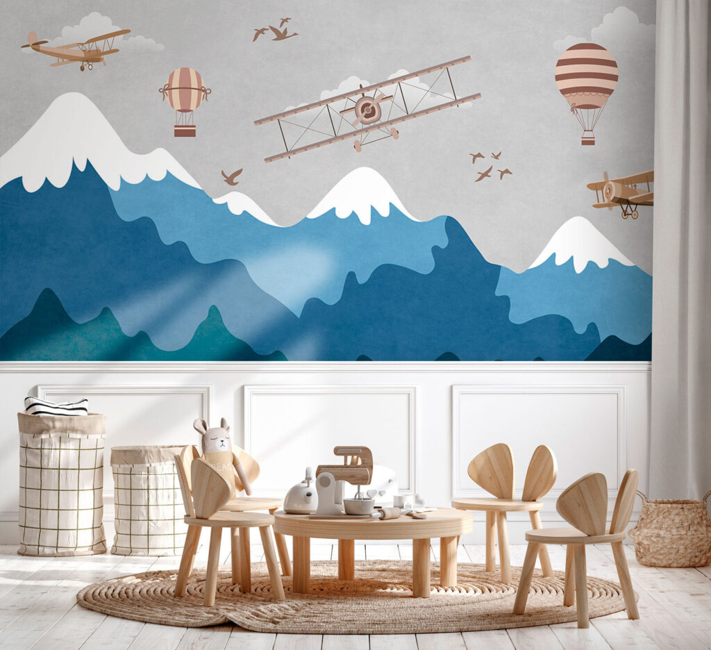 Flugzeug über den Bergen — Interieur 1