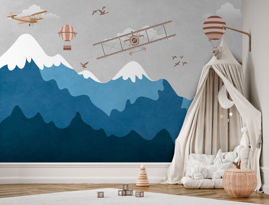 Flugzeug über den Bergen — Interieur 2