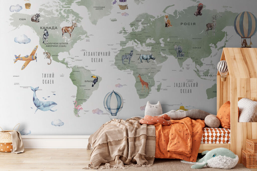 Weltkarte mit Ballons — Interieur 3