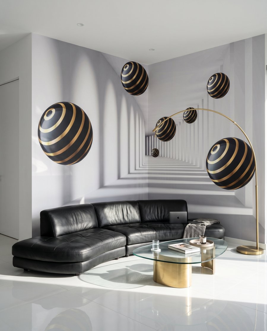 Kugeln mit goldenen Ringen — Interieur 1