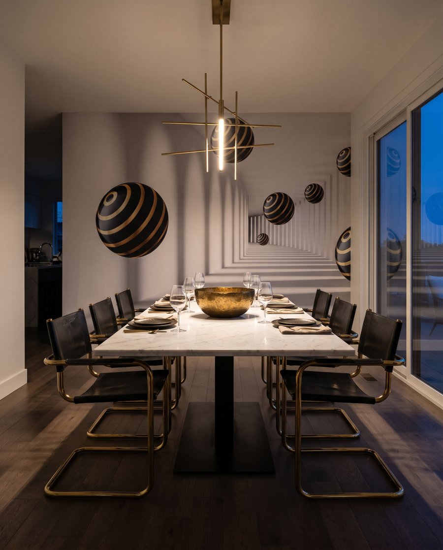Kugeln mit goldenen Ringen — Interieur 6