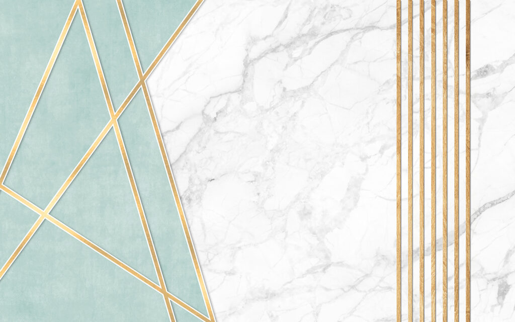 Mint und Marmoroptik — ganzes Design