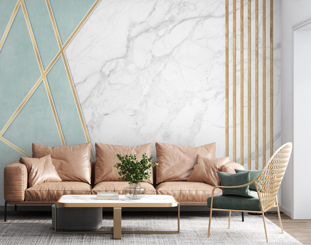 Mint und Marmoroptik — Interieur 1