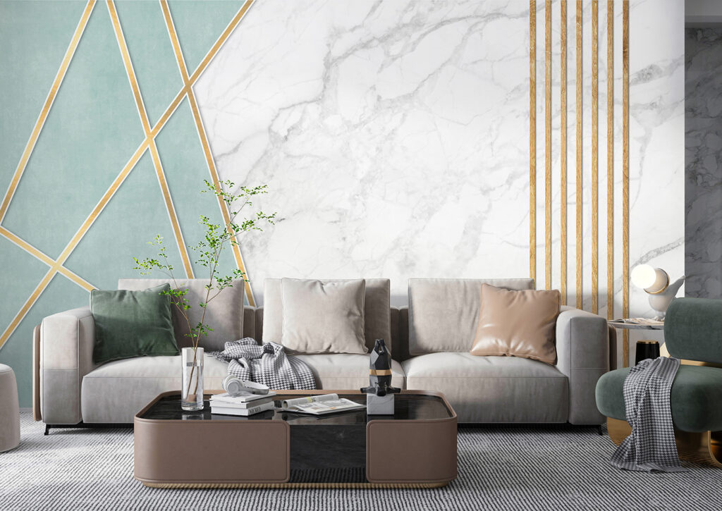 Mint und Marmoroptik — Interieur 2