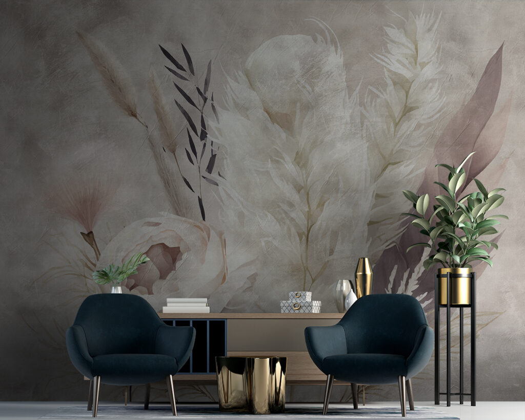 Pampasgras und Blätter — Interieur 4