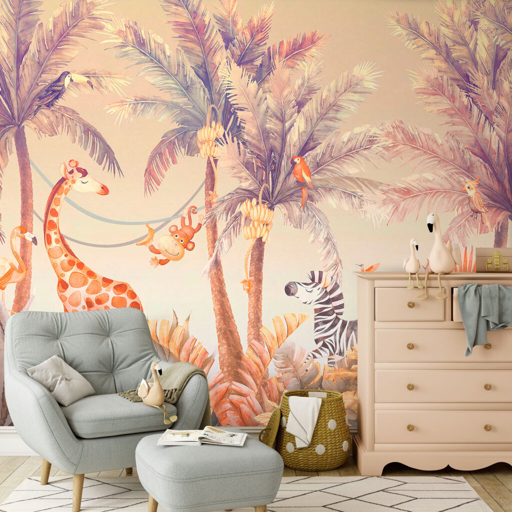 Giraffe zwischen Palmen — Interieur 2