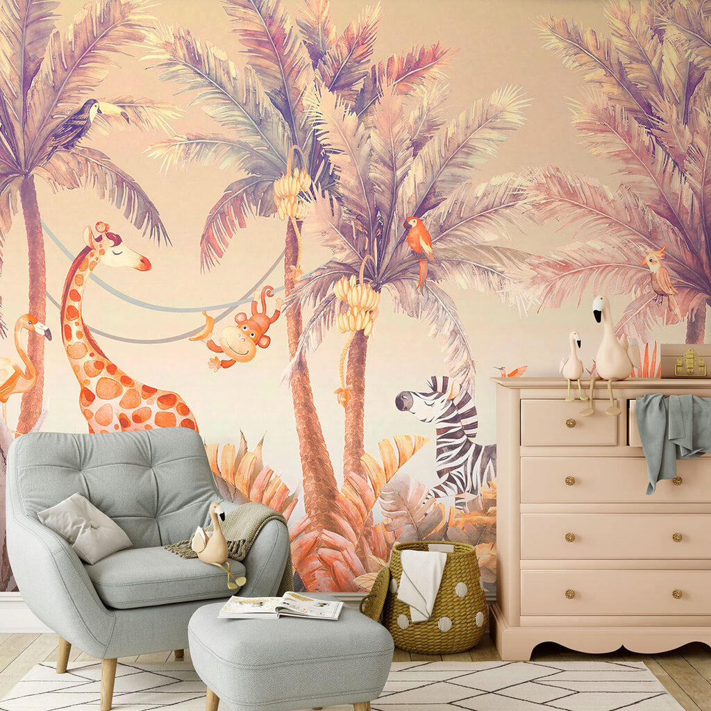 Giraffe zwischen Palmen — Interieur 5