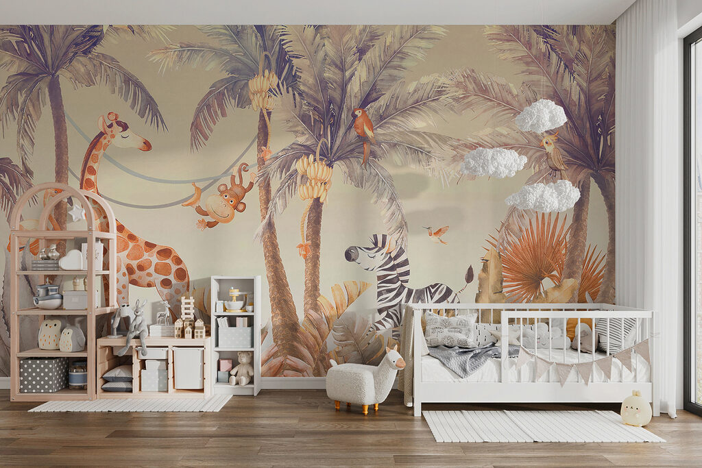 Giraffe zwischen Palmen — Interieur 4