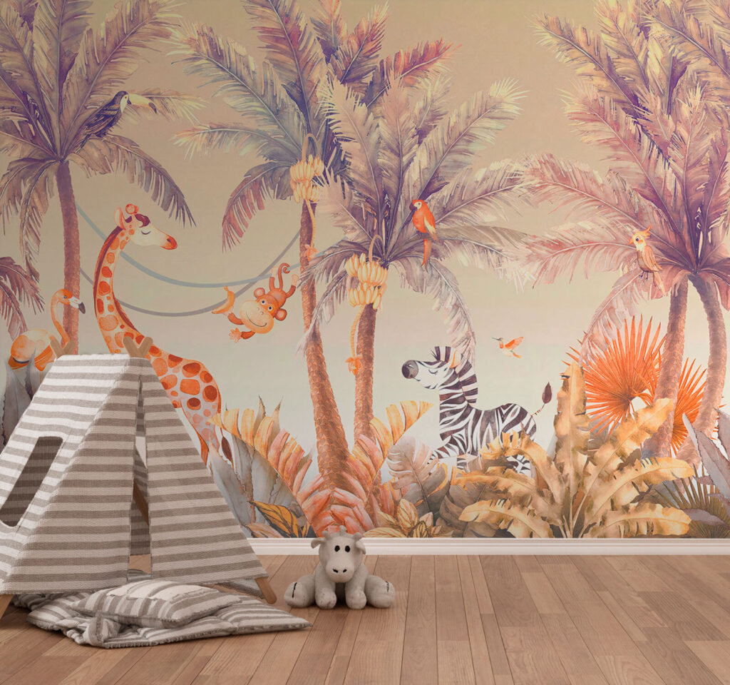 Giraffe zwischen Palmen — Interieur 3
