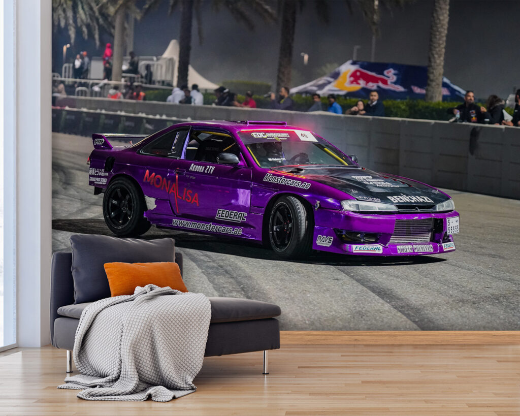 Rennwagen in Lila — Interieur 1