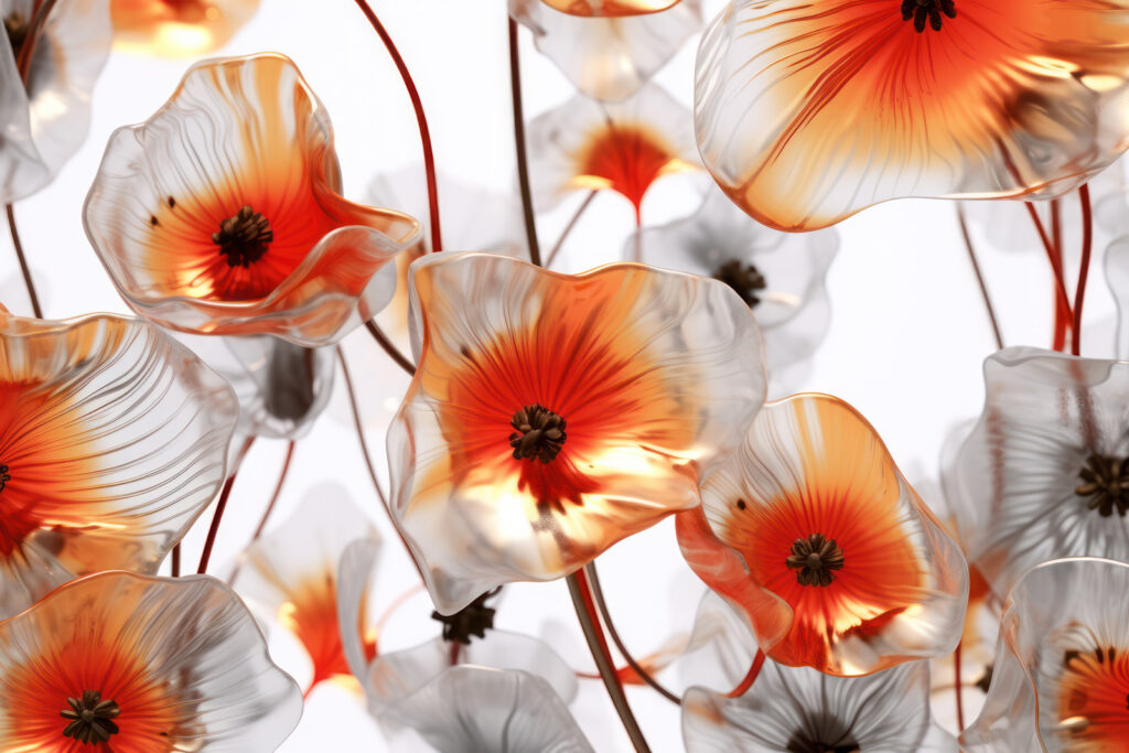 Gläserne Blumen — ganzes Design