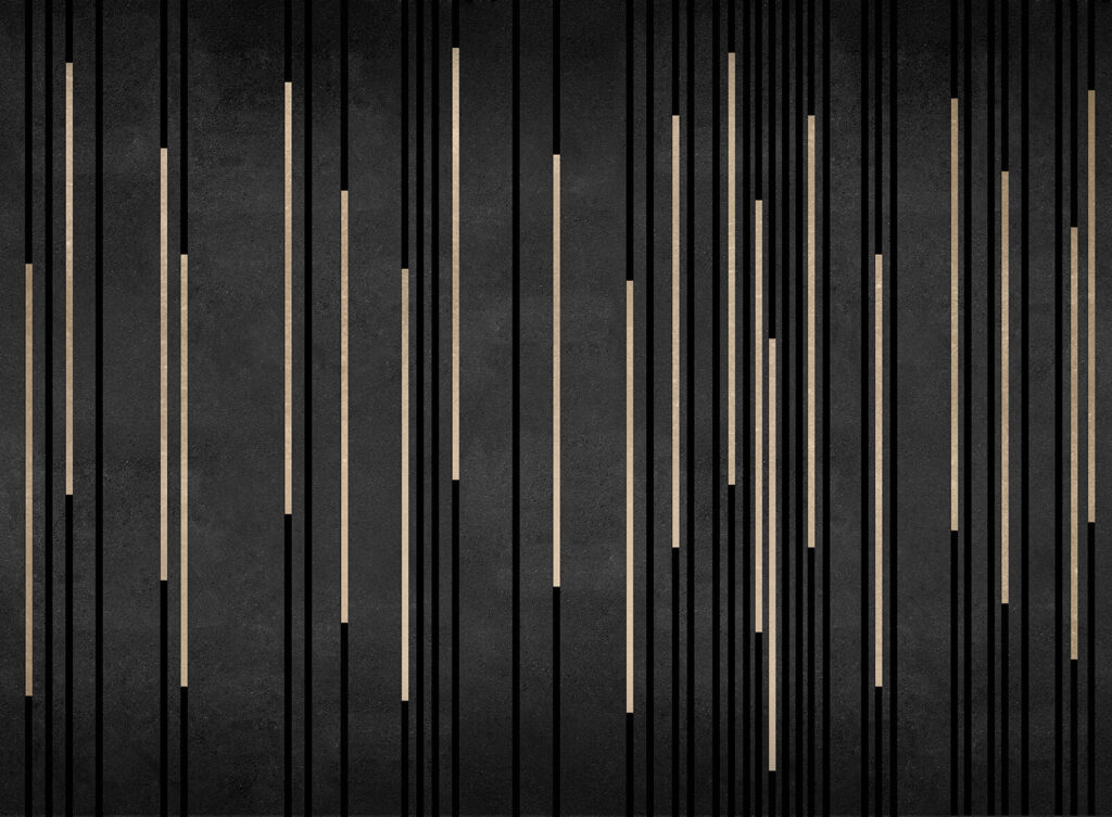 Goldstreifen auf Schwarz — ganzes Design