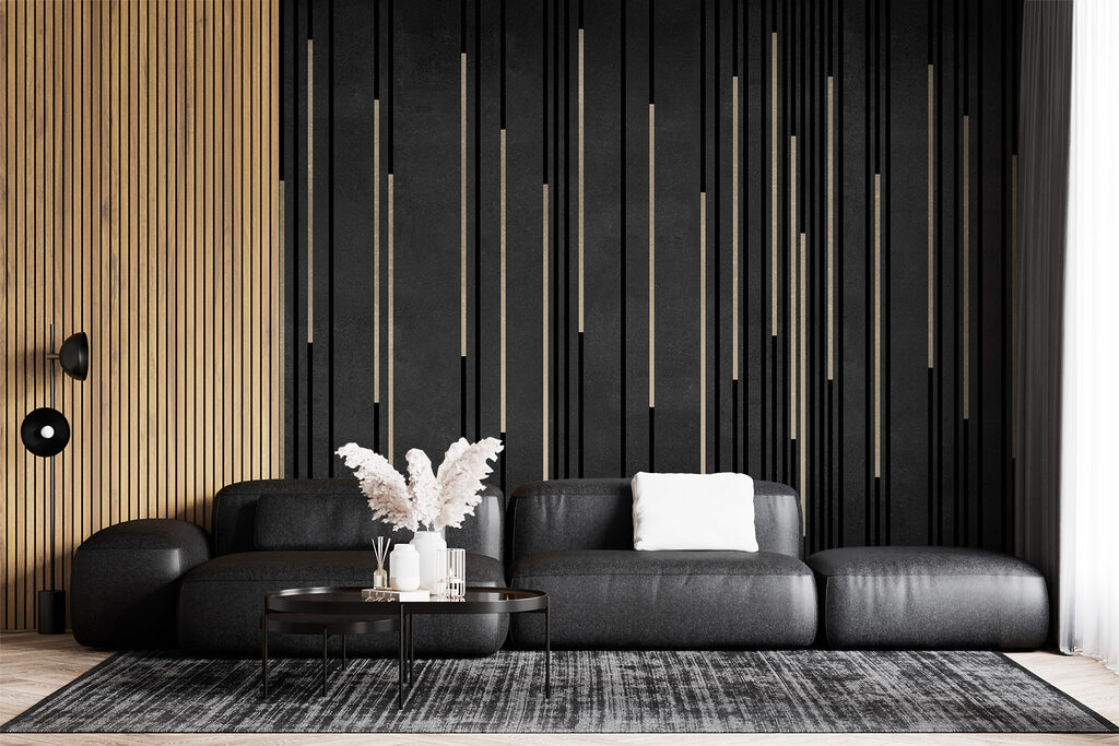 Goldstreifen auf Schwarz — Interieur 4