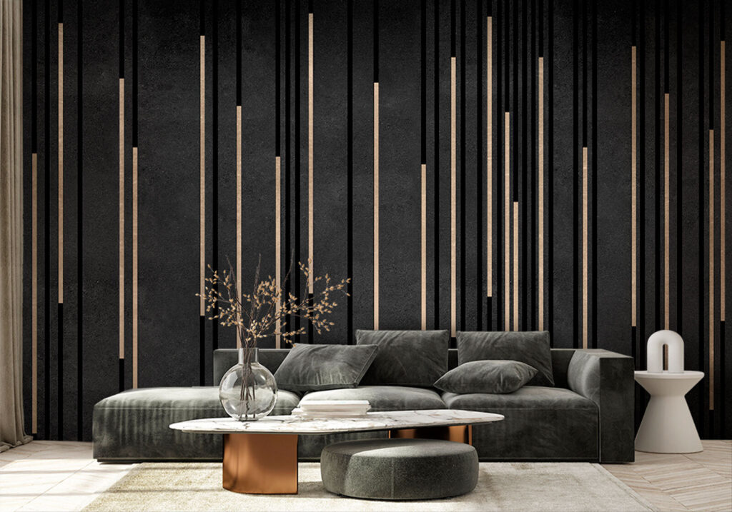Goldstreifen auf Schwarz — Interieur 2