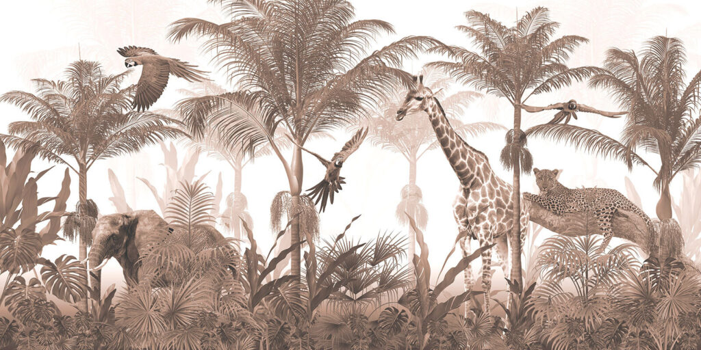 Safari in Brauntönen — ganzes Design