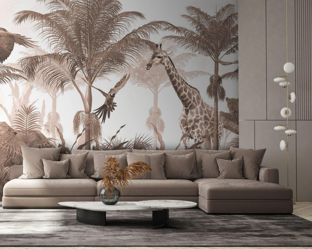 Safari in Brauntönen in einem Interieur
