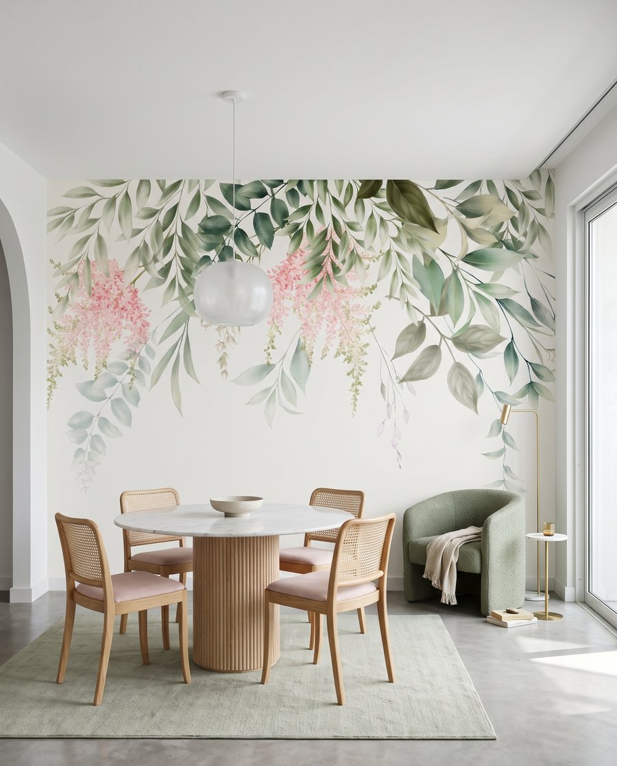 Blüten unter hängendem Laub — Interieur 3