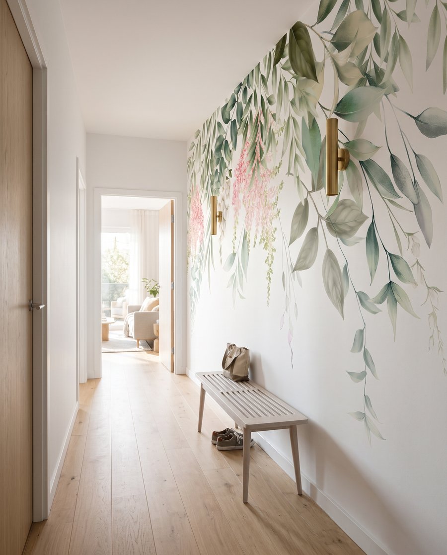Blüten unter hängendem Laub — Interieur 4
