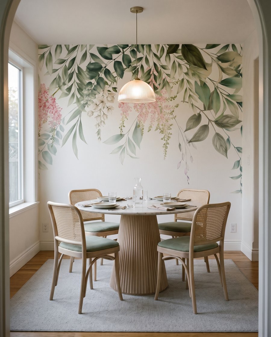 Blüten unter hängendem Laub — Interieur 5