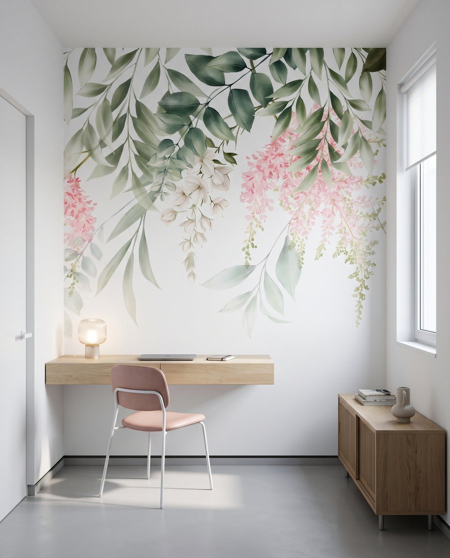 Blüten unter hängendem Laub — Interieur 6