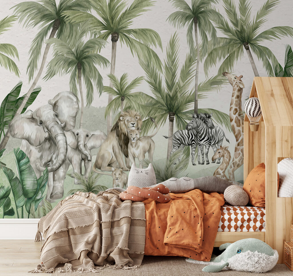 Tiere unter hohen Palmen — Interieur 3