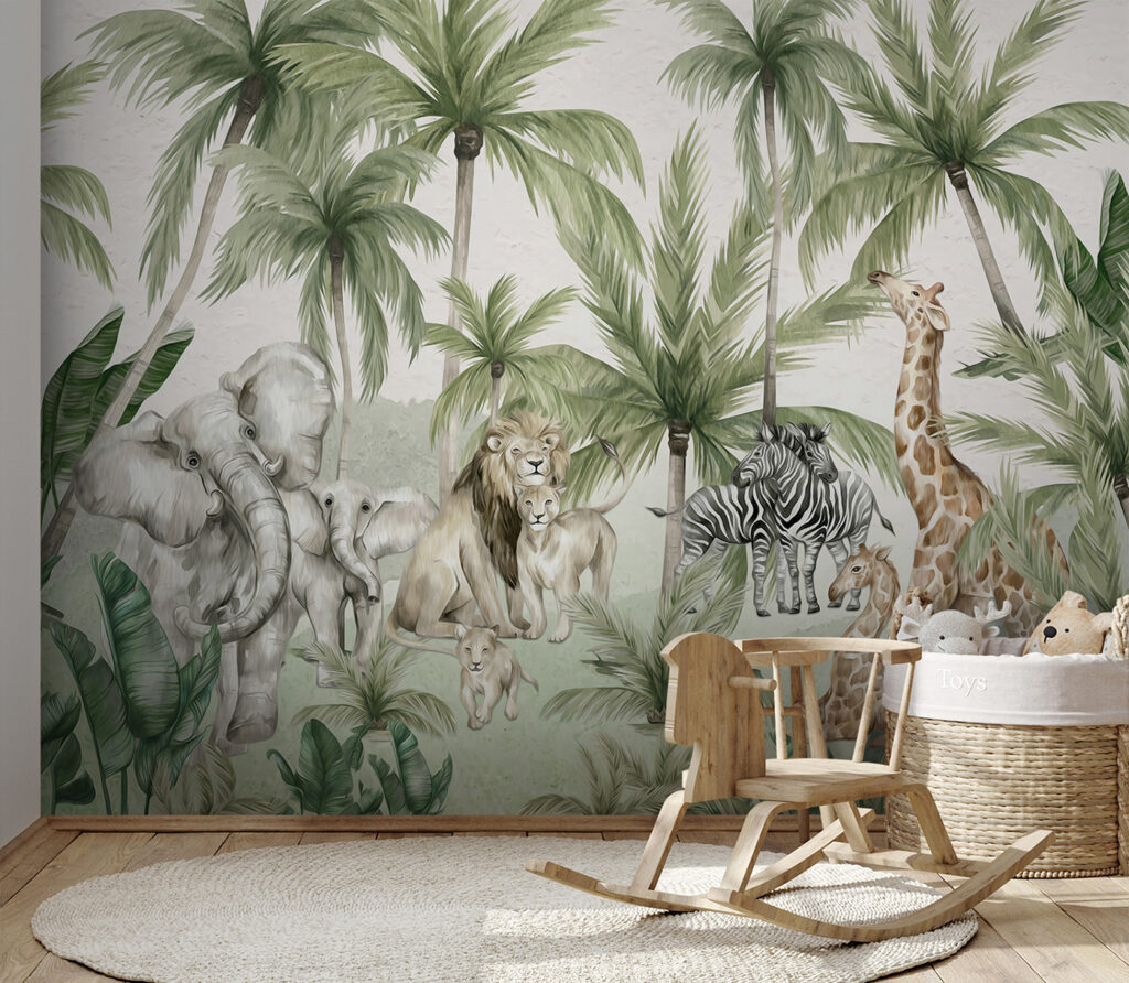 Tiere unter hohen Palmen — Interieur 4